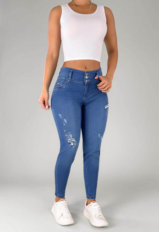 Jean Skinny Tiro Medio 95408