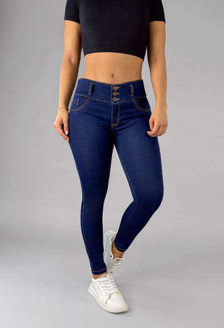 Jeans Skinny Tiro Alto 21258