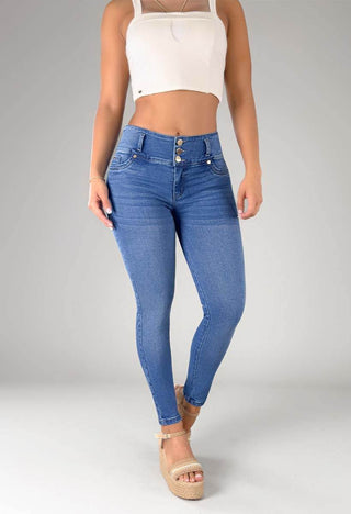 Jeans Skinny Tiro Alto 76256