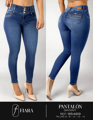 Jeans Skinny Tiro Medio 95469