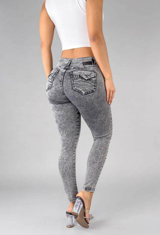 Jeans Skinny Tiro Alto 76389