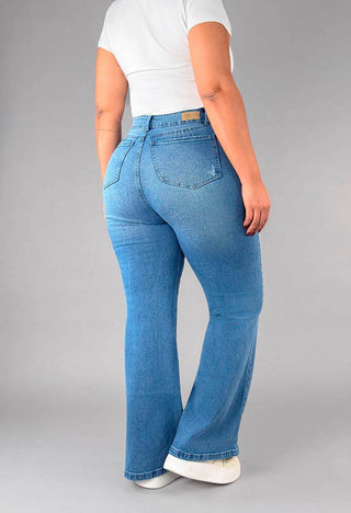 Jeans Bota Campana Tiro Alto Curvy 21245