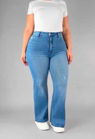 Jeans Bota Campana Tiro Alto Curvy 21245