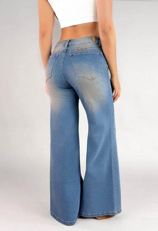 Jeans Wide Leg Tiro Alto 21352