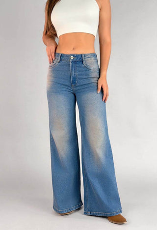 Jeans Wide Leg Tiro Alto 21352