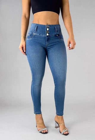 Jeans Skinny Tiro Alto 95461